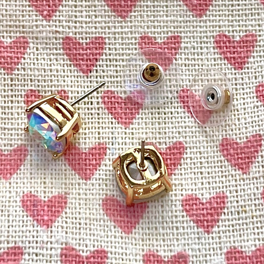 kate spade ♠️ Iridescent Square Earrings with Golden Setting - Picture 6 of 11